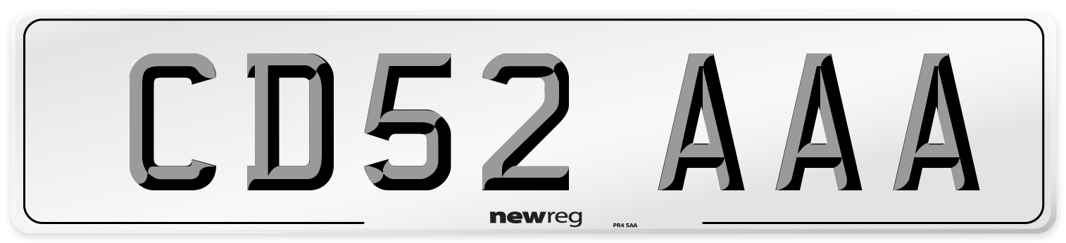 CD52 AAA Number Plate from New Reg